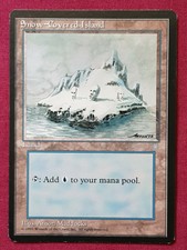 Magic The Gathering ICE AGE SNOW-COVERED ISLAND single land card MTG