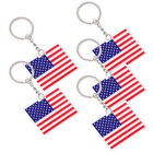 5Pcs American Flag Keychains Souvenir Motorcycle Luggage Decor