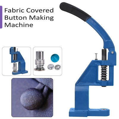 Fabric Covered Button Making Iron Blue Machine Crafts Clothing Cardigans - Image 1 of 4