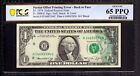 1974 $1 FRN ST.LOUIS OFFSET PRINTING ERROR NOTE BACK TO FACE PCGS B GEM 65 PPQ
