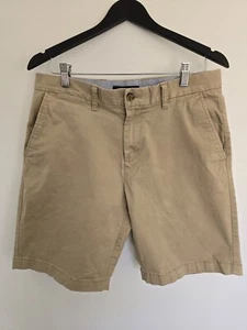 Tommy Hilfiger Dress Chino Shorts Cotton Men's Size 32 Beige Casual Pleated - Picture 1 of 12
