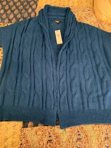 NWT DKNY Cable Knit Open Cardigan Sz M/L - Picture 1 of 11