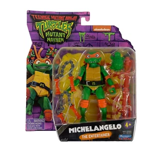 TMNT Teenage Mutant Ninja Turtles Playmates Michelangelo Mutant Mayhem Figura - Foto 1 di 3