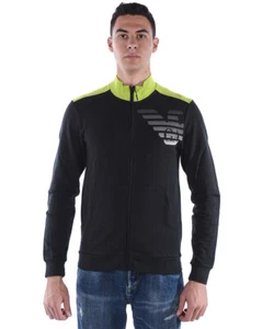 Felpa Emporio Armani Ea7 Sweatshirt Hoodie Cotone Uomo Nero 6GPM14 PJ05Z 1200 - Imagen 1 de 11