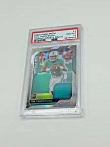 2020 PANINI PRIZM TUA TAGOVAILOA PREMIER JERSEYS RELICS SILVER RC #2 PSA 10 - Picture 1 of 4