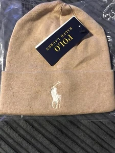 Ralph Lauren M Classics 1 Brown Beanie Hat One Size - Picture 1 of 5