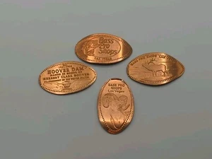 Juego de 4 centavos de cobre prensados alargados BASS PRO SHOPS @ SILVERTON LAS VEGAS NEVADA - Imagen 1 de 2