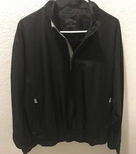 PGA Tour Herren Golf schwarz/grau Windbreaker Pull Over 3/4 Frontreißverschluss M - Bild 1 von 10