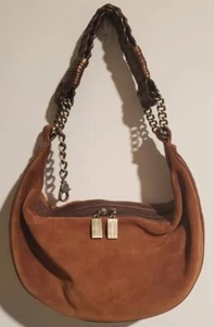 Donald Pliner Hobo-Handtasche camelfarben Wildleder/metallic Geschenk Nietenbesatz 275 $ 🔥🤩 - Bild 1 von 12