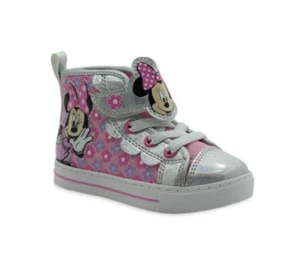 Minnie Mouse Tenis Alta Top Zapatos Iluminados Nuevos con Etiquetas Talla 7 8 9 10 11 12 Disney Rosa - Imagen 1 de 1