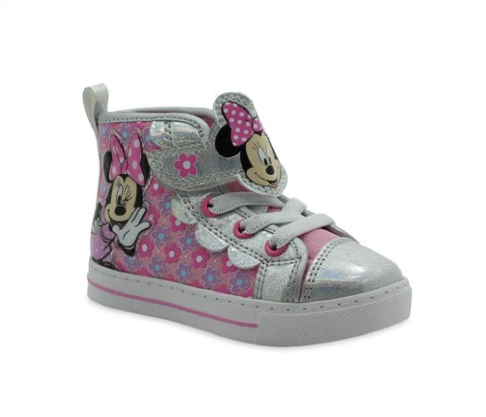 Zapatillas altas Minnie Mouse zapatos iluminados nuevas con etiquetas talla 7 8 9 10 11 12 rosa Disney Foto 1 de 1