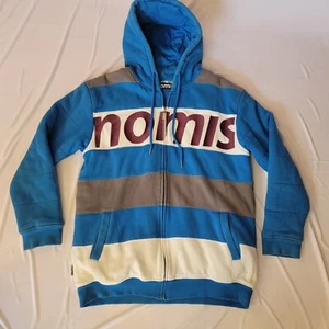 Nomis Skateboard Snowboard Hoodie mit durchgehendem Reißverschluss blau Herren Größe XL extra schwer - Bild 1 von 12