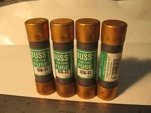 4 Pcs Bussmann K5 NON-60 60A 250V One Time NOS (39) - Bild 1 von 1