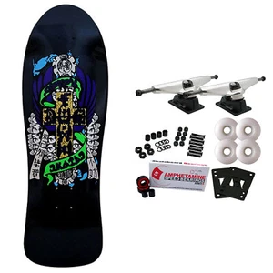 Dogtown Skateboard Complete Eric Dressen Hands 80s Black/Blue 10.053" x 30.659" - Picture 1 of 4
