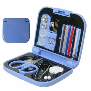 Mini Travel Sewing kit 14 PCs Sewing Set Thread Needles Plastic Case Scissors - Picture 1 of 3