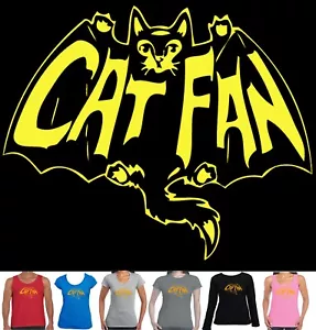 Funny T-shirts Cat fan catfan Cat lover gift t shirt Singlet Ladies Men's CATS - Picture 1 of 22