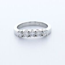 1.35 CT F-SI1 Round Natural Certified Diamonds 14k  Classic Engagement Ring Set