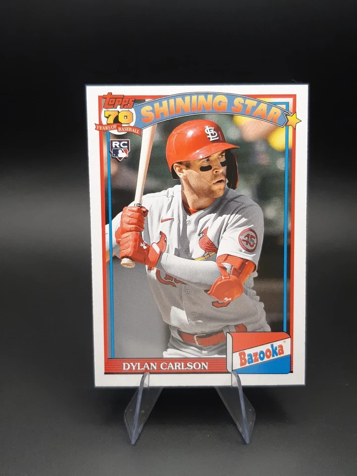 2021 Topps Archives Dylan Carlson RC 1991 Bazooka Shining Stars #91BZ-5 - Image 1 of 2