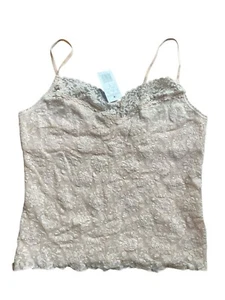 Hanky Panky XL Chai Tan Von Maur Classic Cami Floral Lace Spaghetti Straps NWT - Picture 1 of 7