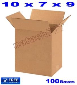 100 - 10x7x9 Cardboard Boxes 32-ECT Mailing Packing Shipping Corrugated Carton - Picture 1 of 1