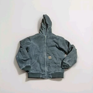Carhartt Jacket Quilt Lined Youth Large (10/12) YYJ130 MOS Moss Green  - Picture 1 of 6