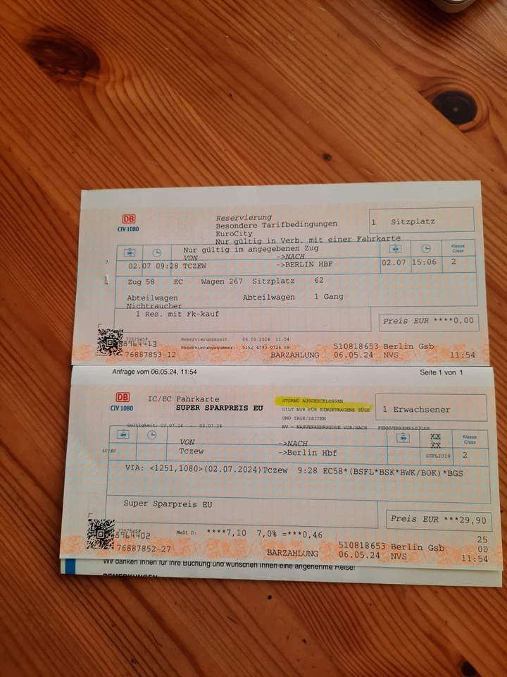 DB TICKET - Bild 1 von 1