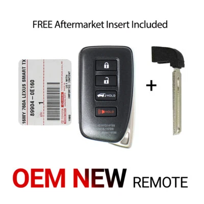 Lexus RX350, RX450h NEW OEM Smart Keyless Remote Key 89904-0E160 HYQ14FBB - Image 1 of 4