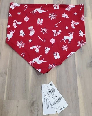 Matching Family Pajamas Merry Cotton Printed Pet Bandana Large/Xlarge - Image 1 of 4