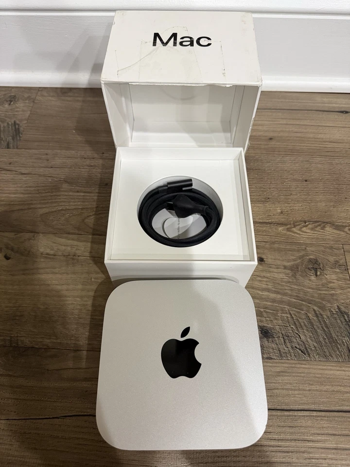 Apple MAC Mini M4 2024 Model A3238, 10C CPU/10C GPU/24GB/512GB Silver Near Mint - Image 1 of 4