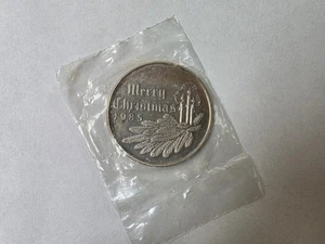 VTG MERRY CHRISTMAS 1985 SUNSHINE MINING .999 SILVER ONE TROY OZ (NLG050685) - Picture 1 of 2