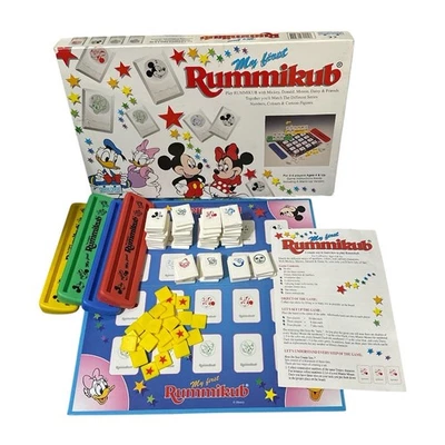 My First Rummikub Disney Game Mickey Minnie Donald 53/54 Tiles Damaged Box READ - Image 1 of 4