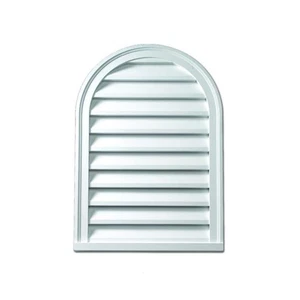 Fypon 12 pulgadas x 24 in. Ventilación a dos aguas resistente a la intemperie de poliuretano blanco superior redonda - Imagen 1 de 2