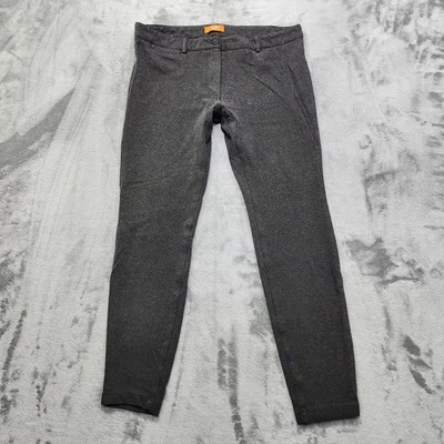 Joe Fresh 裤子女式 10 灰色中腰弹力 Ponte 针织紧身休闲腿 — 第 1/4 张图片