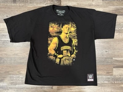 New WWE Mens Mitchell & Ness John Cena Gold T-Shirt 3XL Genuine Spinner Belt - Image 1 of 4