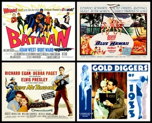 BATMAN ELVIS PRESLEY GOLD DIGGERS  ALL 4  FOUR  SEPARATE  11 X 14 LOBBY CARDS - Picture 1 of 1
