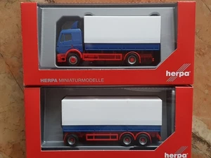 Herpa 309592 MB SK 94 PP mit 076852 Planenanhänger 3-achsig  Neu+OVP - Bild 1 von 1
