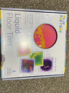 Play Factory Liquid Floor Tiles Sensory Educational Game Toy 4 Pack 30cm x 30cm - Picture 1 of 2