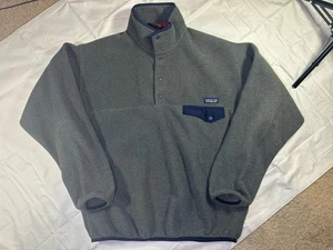 Pullover polar Patagonia Synchilla Snap gris grande adulto - Imagen 1 de 6