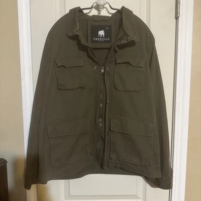 American stitch куртка большой военного типа куртка молнии и защелки 4 кармана  - Изображение 1 из 4