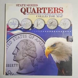 Whitman State Series Quarter Collector Map - Includes 50 States & 6 Territories - Imagen 1 de 7