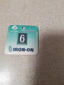 Truppennummer Aufnäher 6/9 GRÜN NEU Girl Scouts of America Bügelbild  - Bild 1 von 2