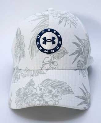 Gorra de golf Under Armour Jordan Spieth unisex ajustable con cierre a presión blanca floral Foto 1 de 4