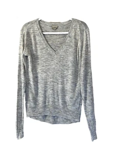 Aita Y2K Marled Knit V-neck Lightweight S Sweater Preppy Coastal Everyday Staple - Picture 1 of 8