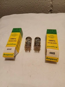 Par de tubos Amperex PQ 6922 6dj8 bueno nuevo de stock - Imagen 1 de 5