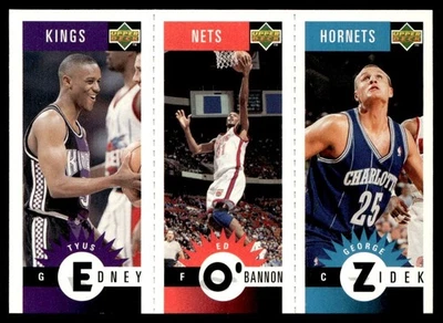 1996-97 Upper Deck George Zidek/Ed O'Bannon/Tyus Edney Sacramento Kings #M10 - Image 1 of 2