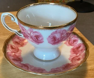 swansea rose Royal tuscan Fine china teacup & saucer - Picture 1 of 5