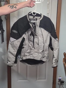 cortech motorcycle jacket womens large grey and black - Bild 1 von 4
