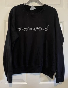 Maglione nero Pacific & Co taglia media felpa classica maglia dinosauri - Foto 1 di 5