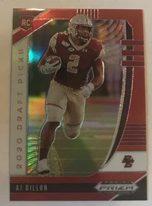 AJ Dillon 2020 Prizm Draft Picks Red Prizm Refractor RC #140 Green Bay Packers - Picture 1 of 2