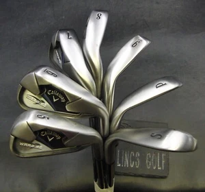 Set of 7 x Callaway WarBird Irons 5-SW Uniflex Steel Shafts Callaway Grips - Picture 1 of 7